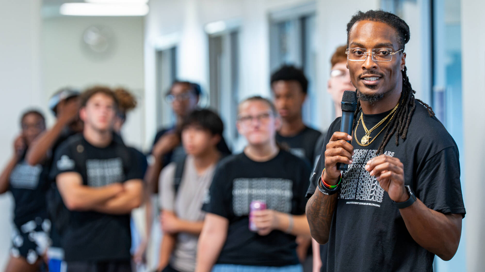 Denzel Williams provides success coaching to students.